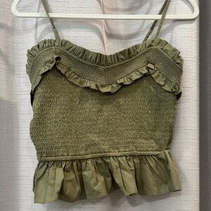 NWT Forever That Girl 100% Cotton Smocked Sweetheart Neckline size S